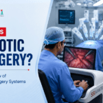 Robotic surgery setup with surgeon