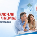 Indian patient and family member consulting a liver transplant specialist about liver transplant costs in Ahmedabad at Health1 Super Speciality Hospitals.
